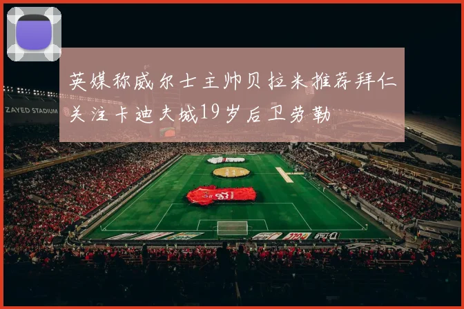 英媒称威尔士主帅贝拉米推荐拜仁关注卡迪夫城19岁后卫劳勒